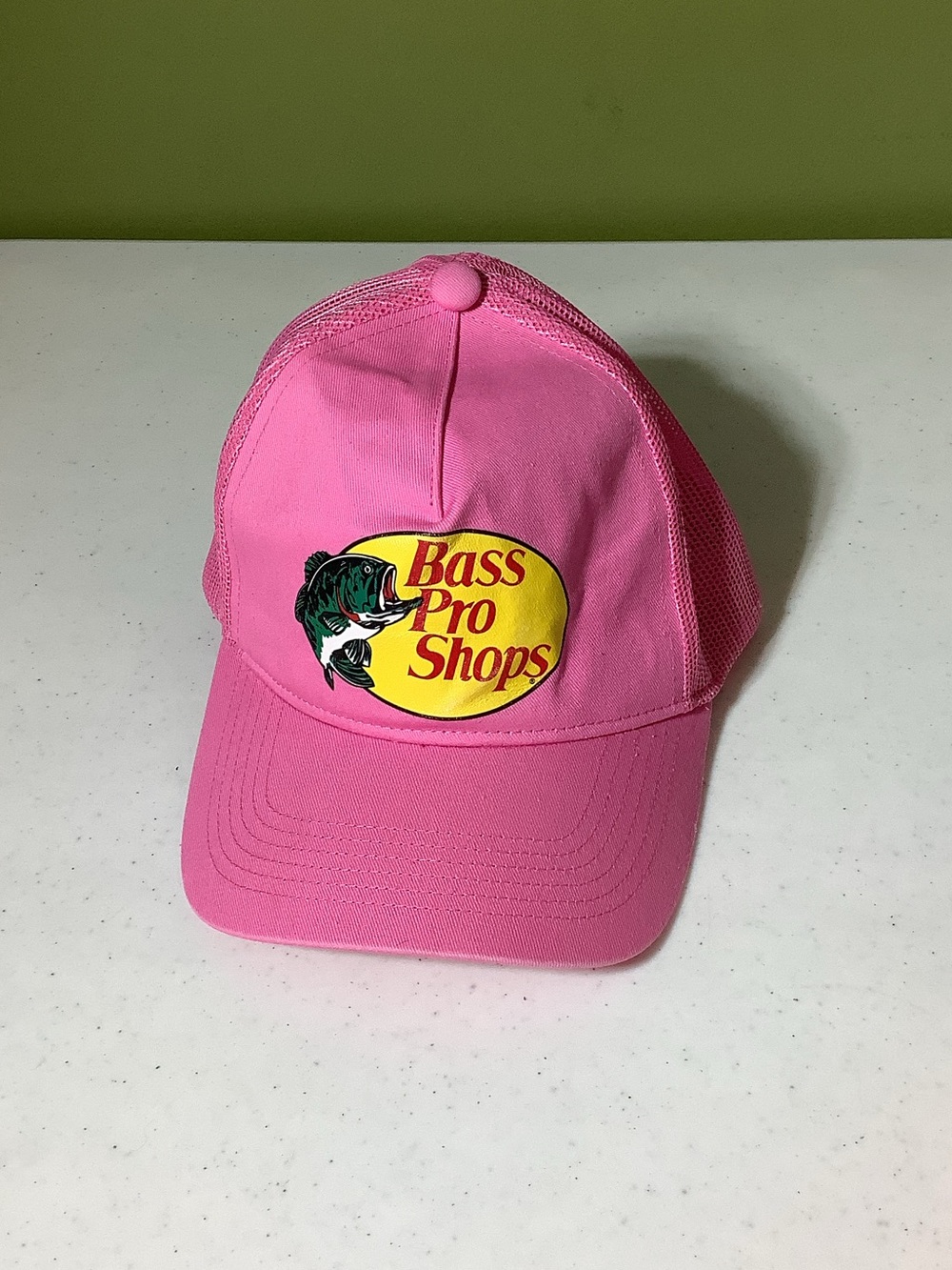 Bass Pro Shops bubblegum pink trucker SnapBack